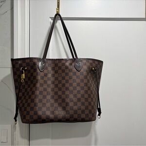 Louis Vuitton Neverfull MM Damier Ebene Tote – Authentic – Lock Included